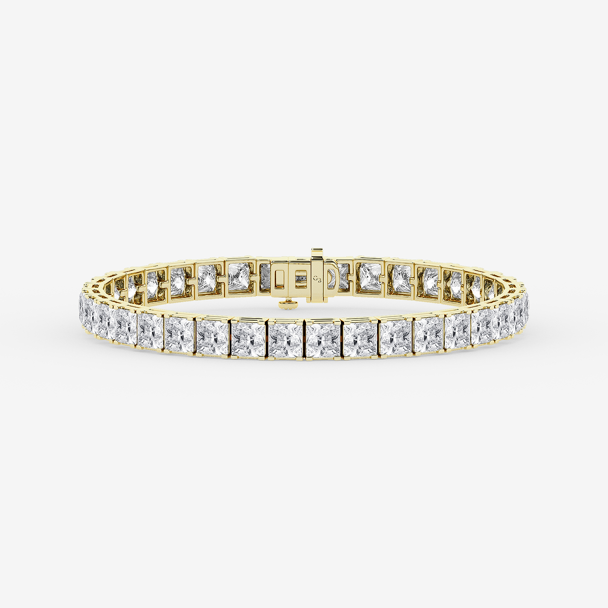 30 ctw Princess Lab Grown Diamond Tennis Bracelet - 6 Inches